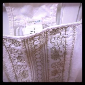 Crew cuts tank with gold embroidery